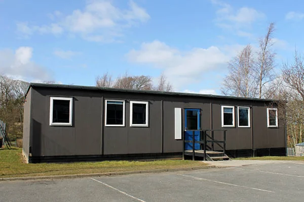 Prefab office with bathroom